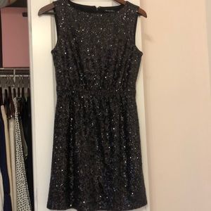 Madewell sequined black dress